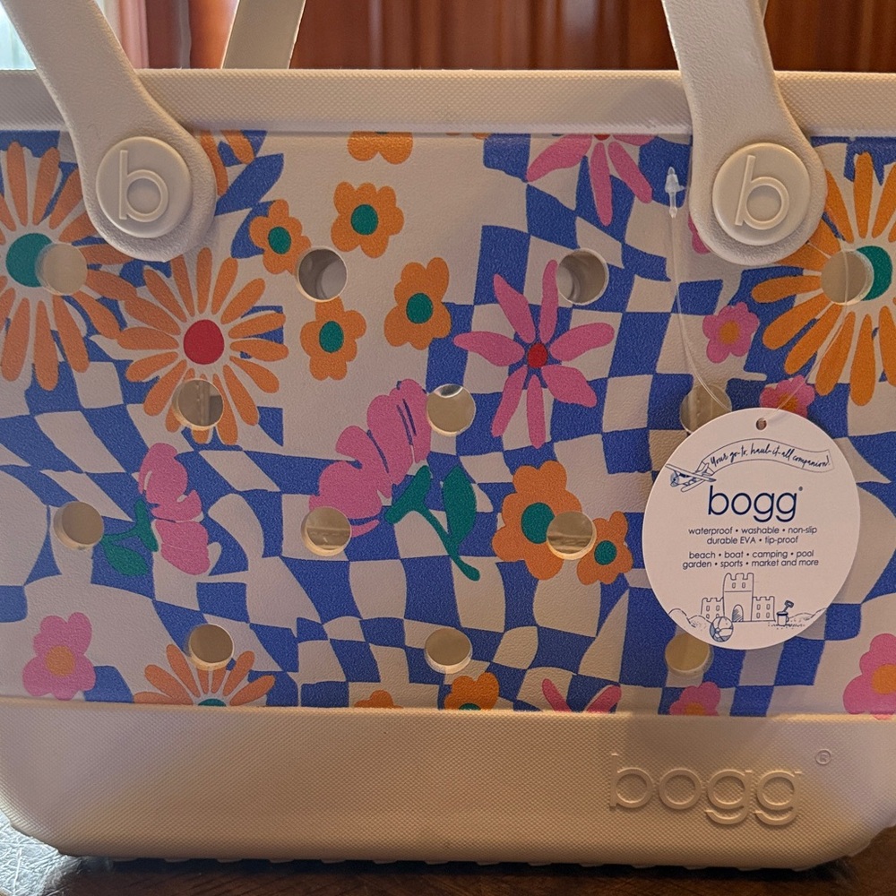 BOGG BAG Floral Tote - Blue, Orange, Pink